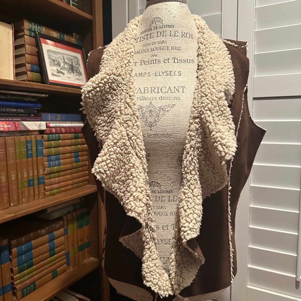 Mountain Lake Tan Shearling Vest